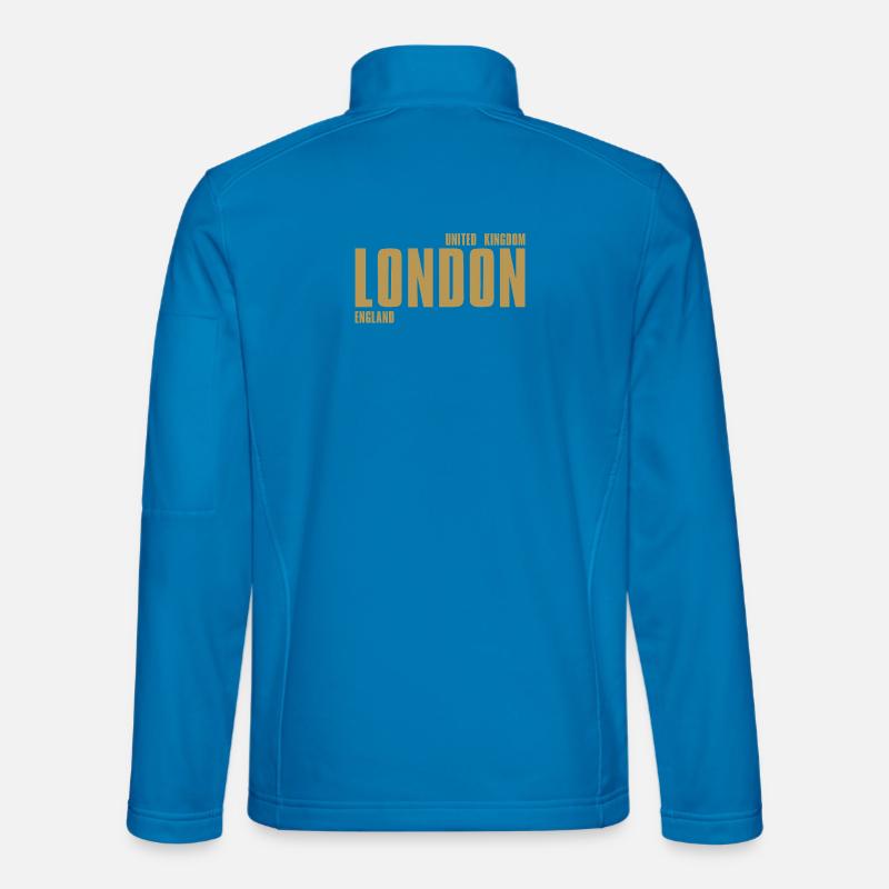 London Gold Lettering - Unisex Softshell Jacket - light blue