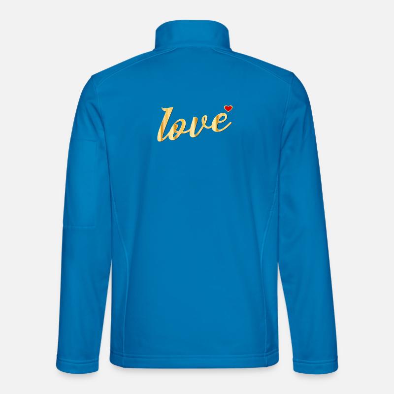 LOVE HEART MESSAGE - Unisex Softshell Jacket - light blue
