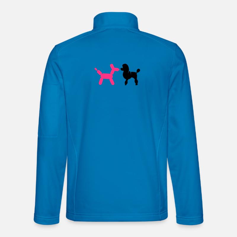 Poodle and Balloon Poodle - Unisex Softshell Jacket - light blue