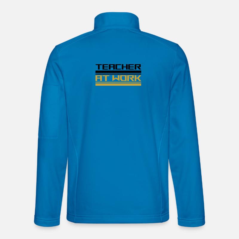 Teacher at work black - Unisex Softshell Jacket - light blue