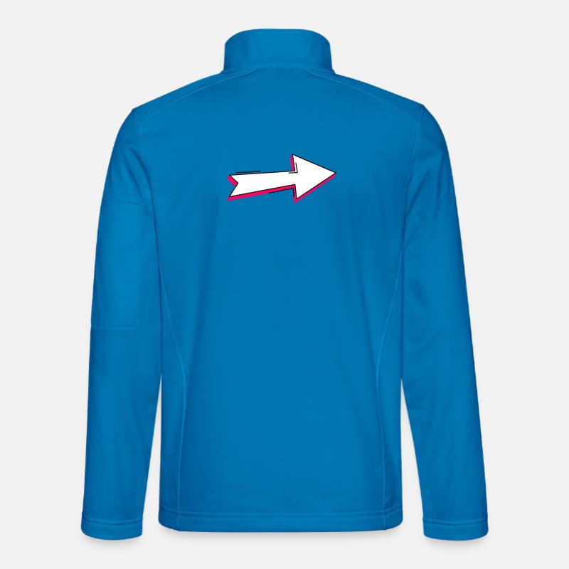 Abstrakte Neon Pfeil Illustration - Unisex Softshelljacke - Lichtblau