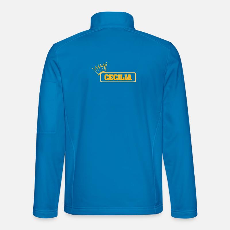 Cecilia als Name - Unisex Softshelljacke - Lichtblau