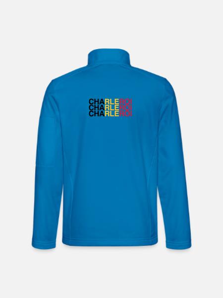 CHARLEROI Belgium Belgium Flag - Unisex Softshell Jacket - light blue
