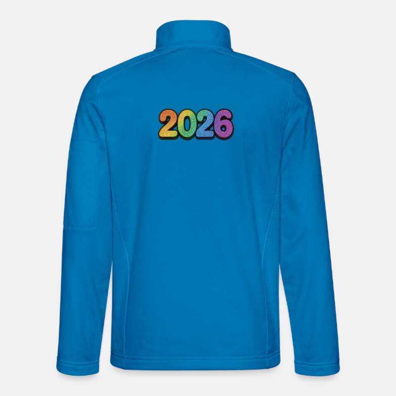 Neon Glitter Year 2026 - Unisex Softshell Jacket - light blue