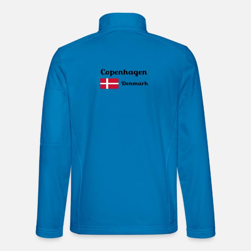 Copenhague, Danemark - Imprimés élégants - Veste en tissu softshell Unisexe - bleu clair