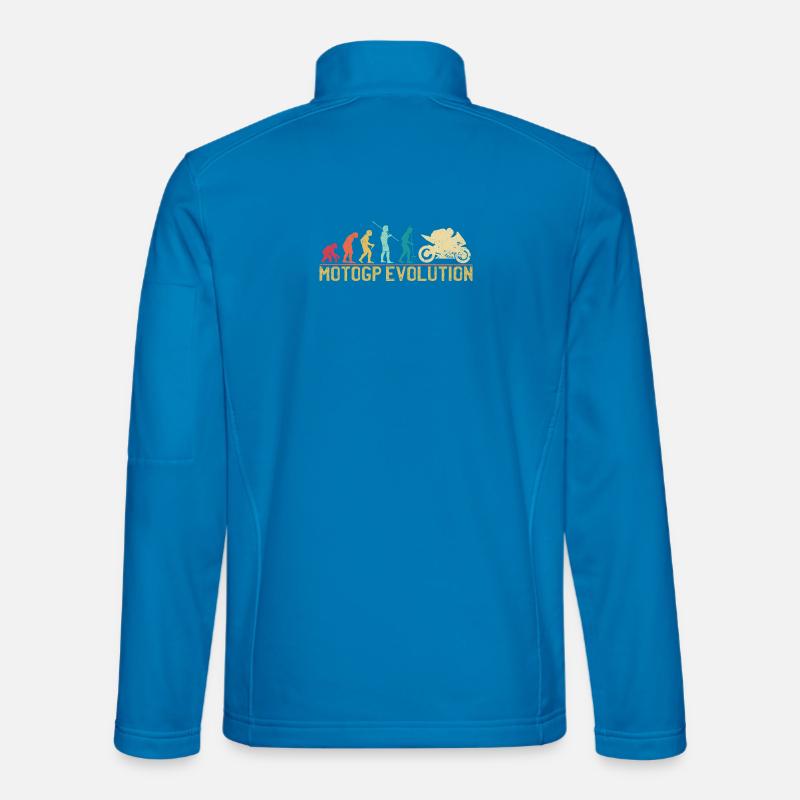 Motocross Evolution Silhouette Design - Unisex Softshell Jacket - light blue