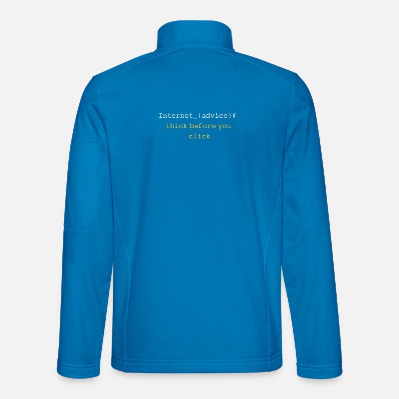 THINK BEFORE YOU CLICK - Unisex Softshell Jacket - light blue