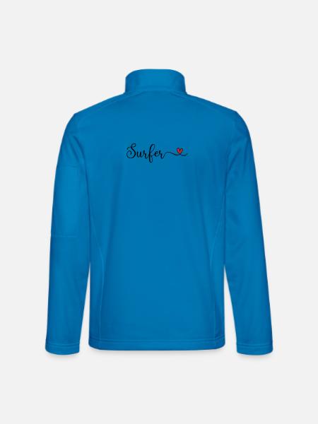Surfer Heart - Unisex Softshelljacke - Lichtblau - Hinten