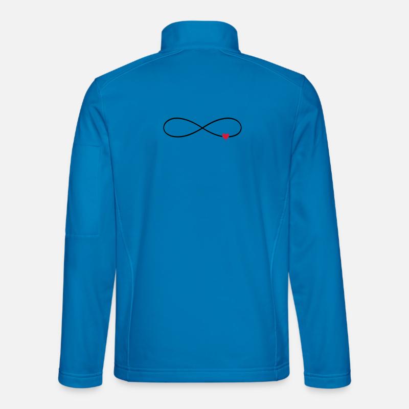 Infinity sign heart infinite love - Unisex Softshell Jacket - light blue