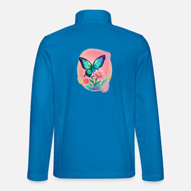 Schmetterling - Unisex Softshelljacke - Lichtblau
