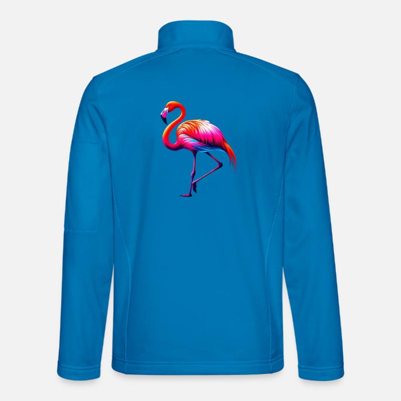 Flamingo - Unisex Softshelljacke - Lichtblau