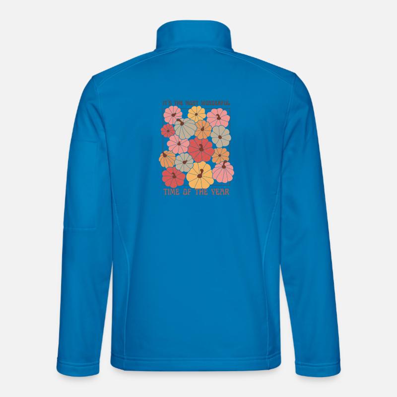 Färgglada Pumpkin Patch Fall citat - Softshelljacka unisex - ljusblå