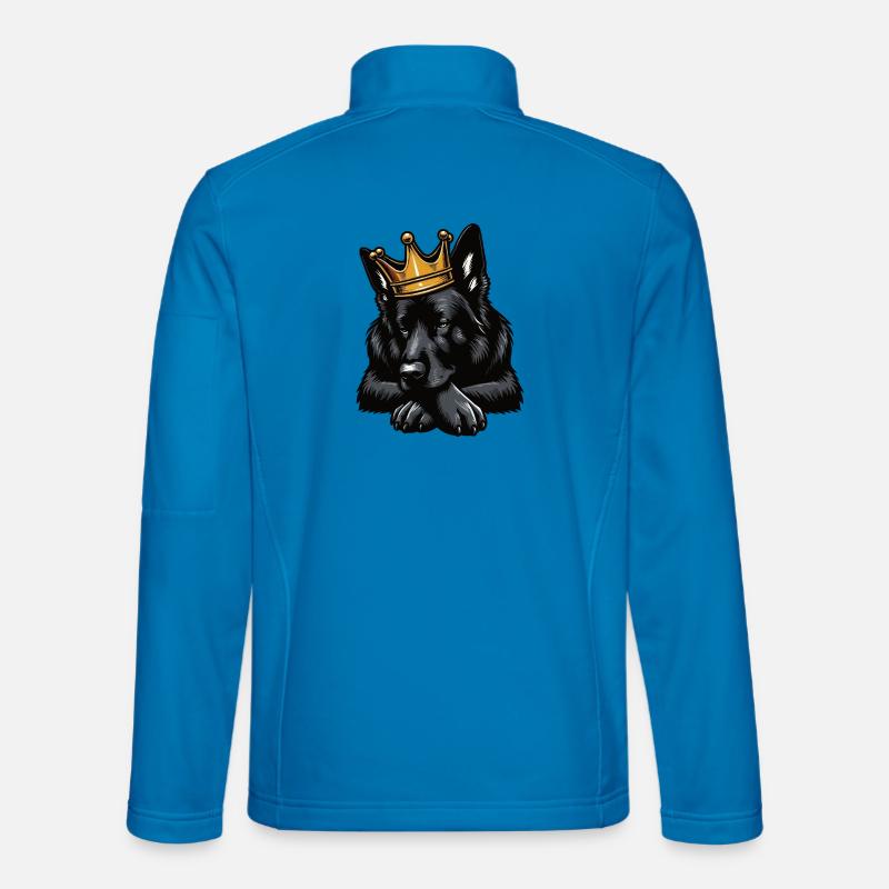 Schwarzer Schäferhund Schäferhundbesitzer  - Unisex Softshelljacke - Lichtblau
