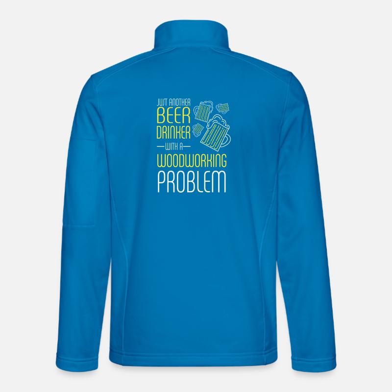 Beer Drinker With Woodworking Problem - Unisex Softshelljacke - Lichtblau