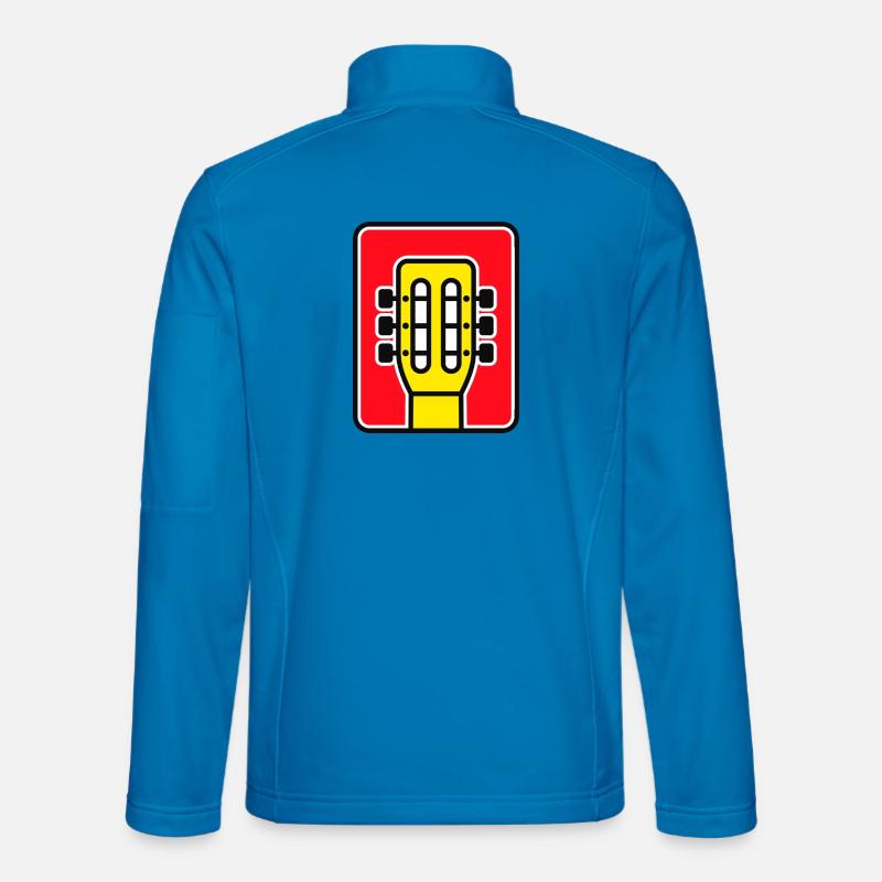 Gitarrenkopf-Emblem - Unisex Softshelljacke - Lichtblau