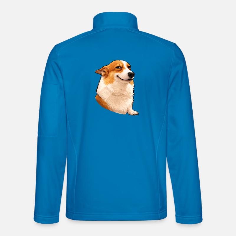 Smug Corgi – Chef Blick mit Attitude Unisex Softshelljacke