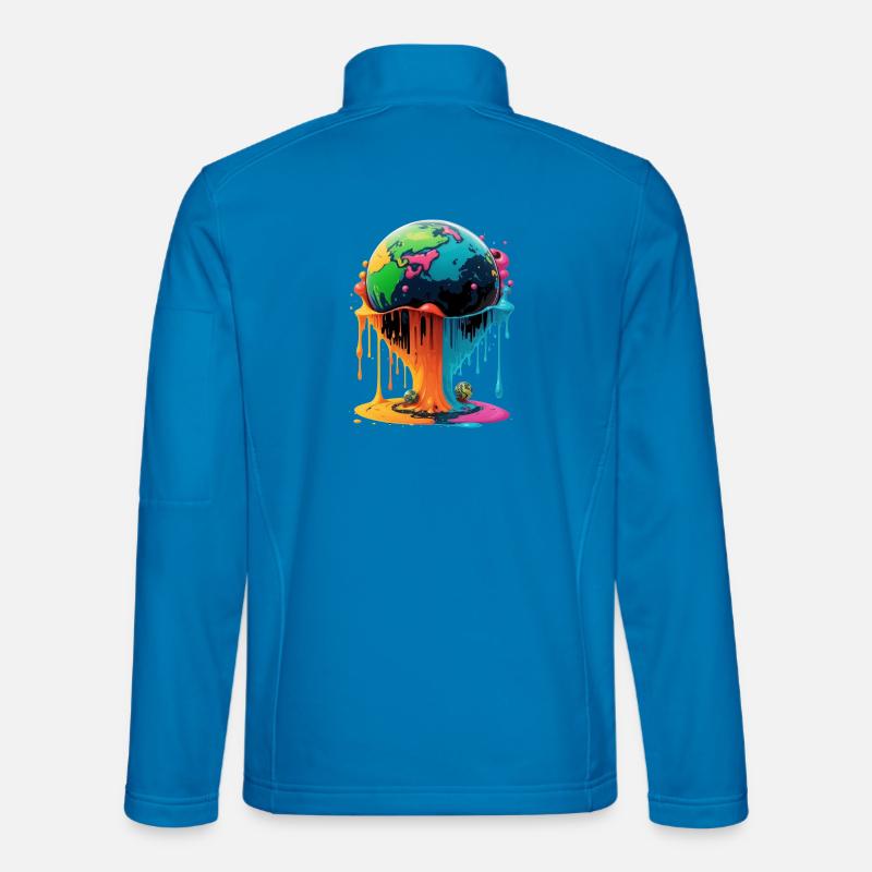 Globe - Earth - Globe - Unisex Softshell Jacket - light blue