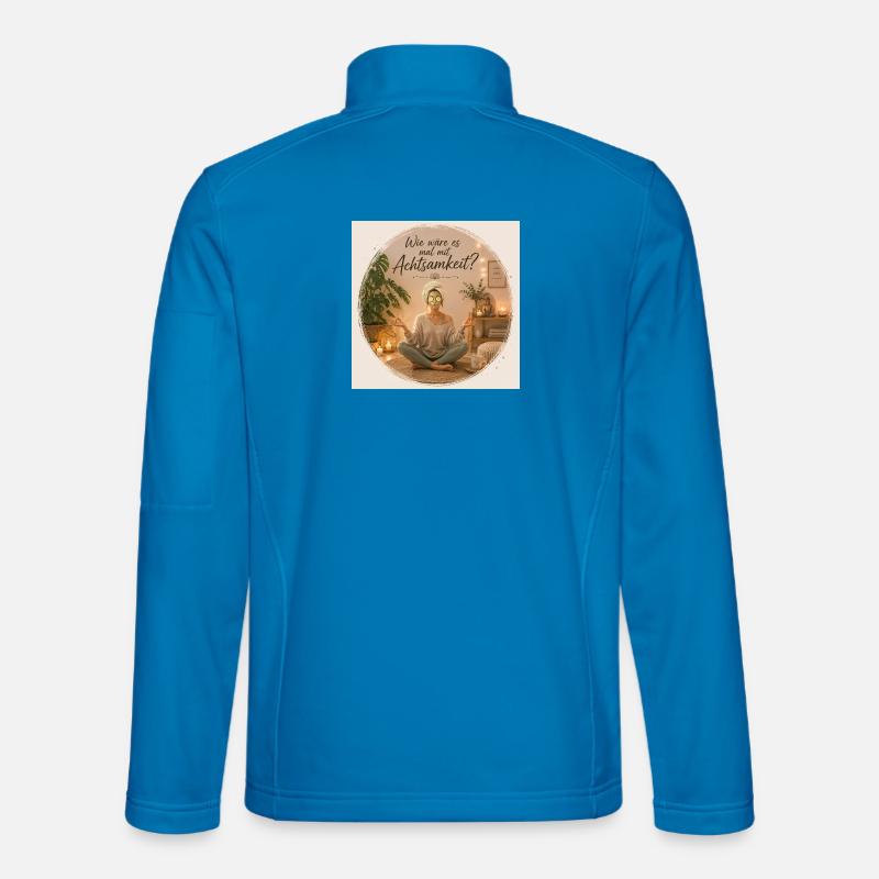Mindfulness in Spa Meditation Style - Unisex Softshell Jacket - light blue