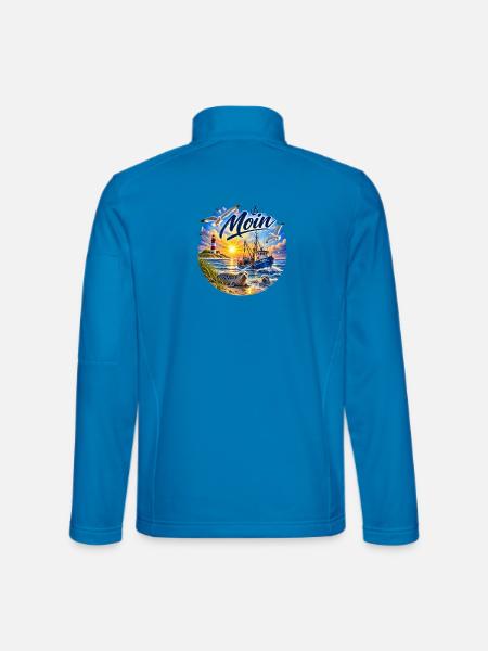 Nordsee , Moin Küstenzauber Seestimmung - Unisex Softshelljacke - Lichtblau