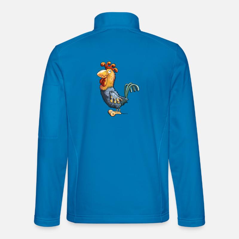 Goldiger Gockel - Unisex Softshelljacke - Lichtblau