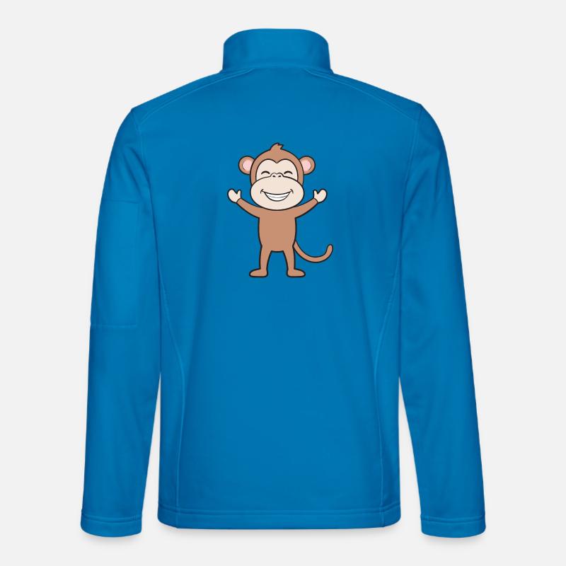 Affe Affen - Unisex Softshelljacke - Lichtblau