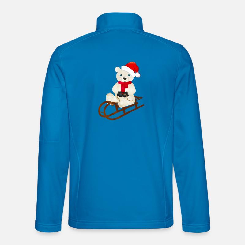 enchanting polar bear while sledging - Unisex Softshell Jacket - light blue