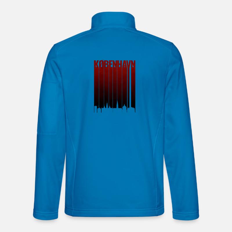 Kopenhagen Rotgradient Typo - Unisex Softshelljacke - Lichtblau