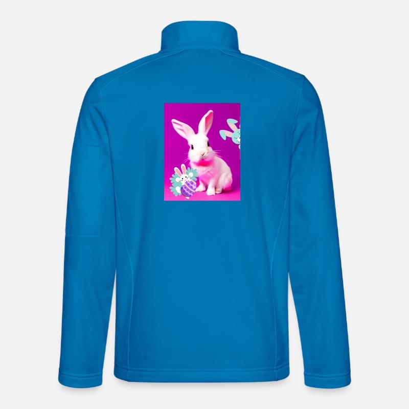 Pink Easter Bunny with Easter Egg Pink Unisex Softshell Jacket