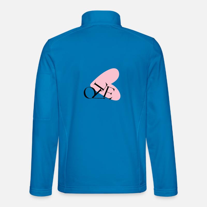Abstrakte Herztypografie NE - Unisex Softshelljacke - Lichtblau