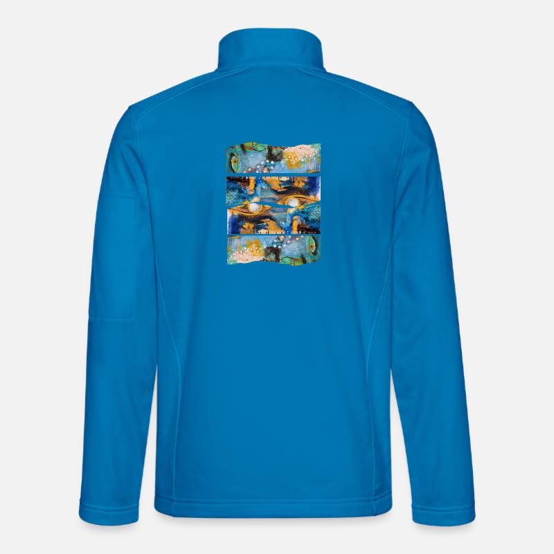Abstrakter bunter Ausdruck - Unisex Softshelljacke - Lichtblau
