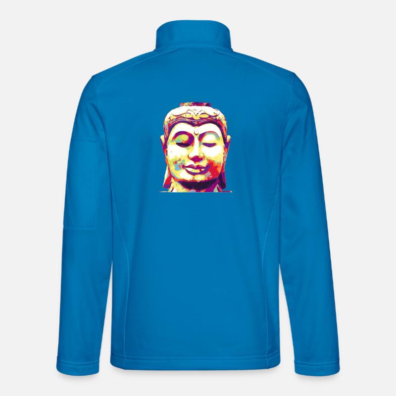 Buddha - Unisex Softshelljacke - Lichtblau