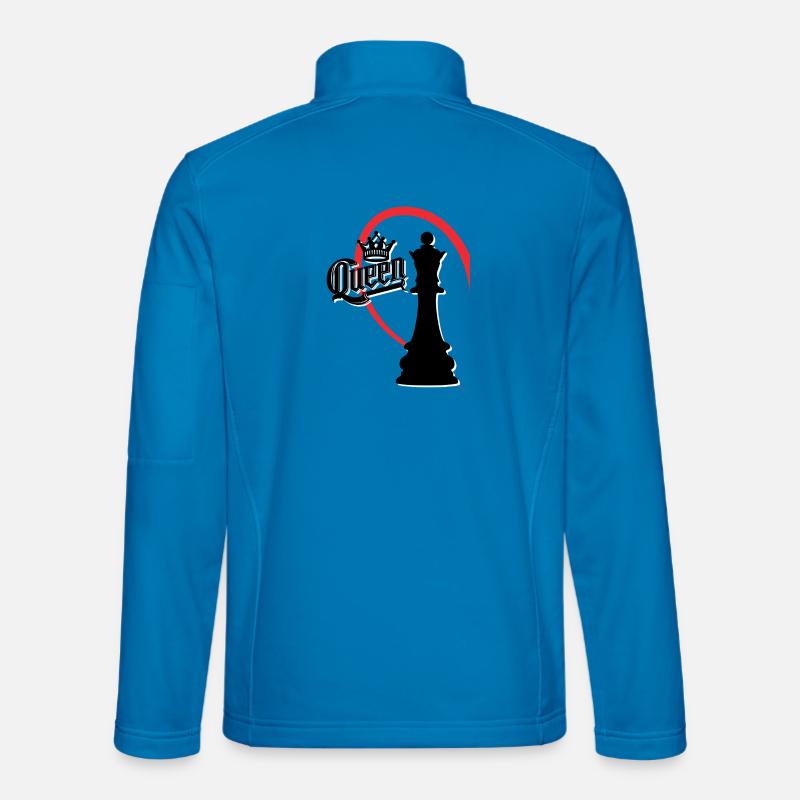 Chess Queen Left Half Heart - Unisex Softshell Jacket - light blue