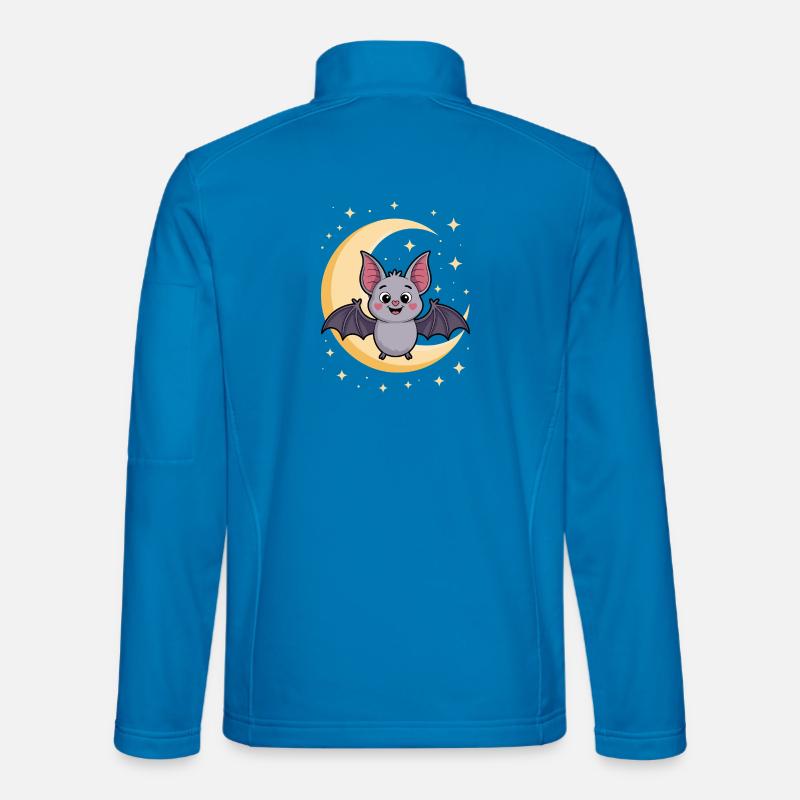 Nocturnal Bat Cat Design Unisex Softshell Jacket