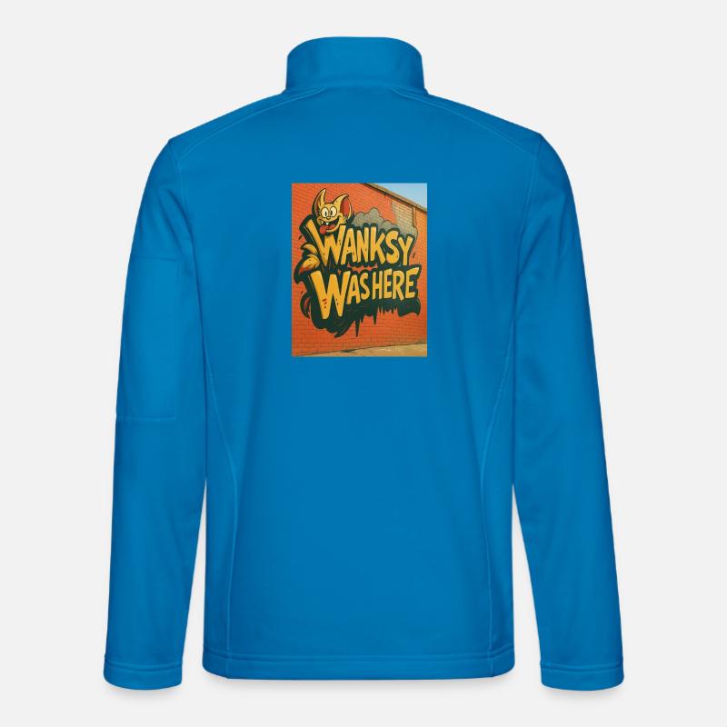 Wanksy Was Here Graffiti - Unisex Softshell Jacket - light blue