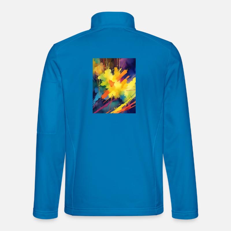 Farbexplosion Abstrakt - Unisex Softshelljacke - Lichtblau