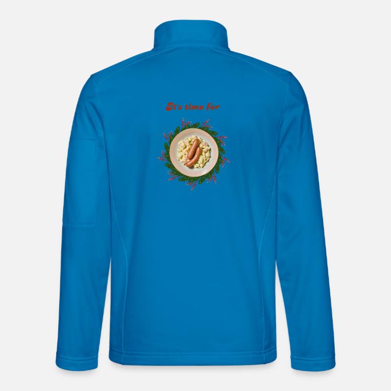 Weihnachten lustig - Weihnachtsessen - Heiligabend - Unisex Softshelljacke - Lichtblau