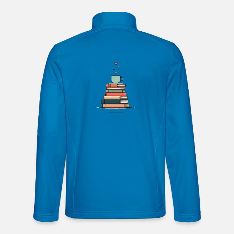 Stack of books & coffee cup Unisex Softshell Jacket