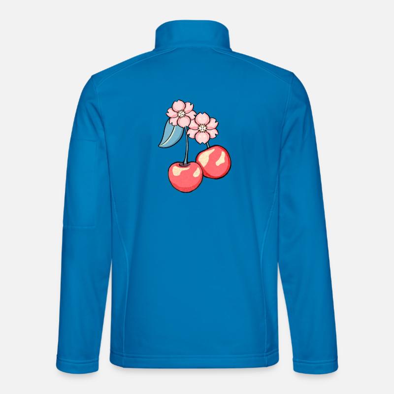 Kirschblüten Charme Illustration - Unisex Softshelljacke - Lichtblau
