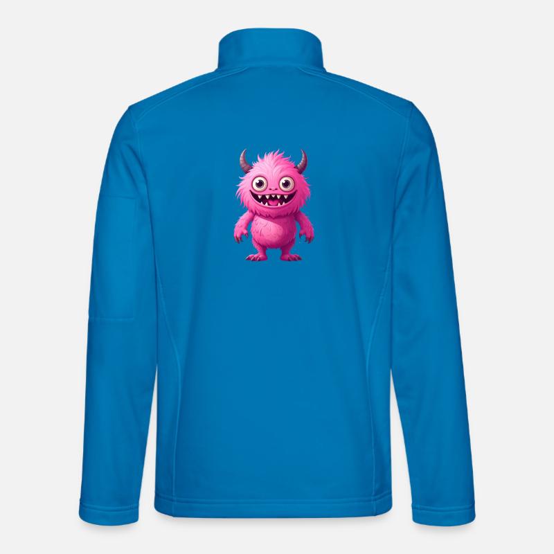 pinkes Monster - Unisex Softshelljacke - Lichtblau