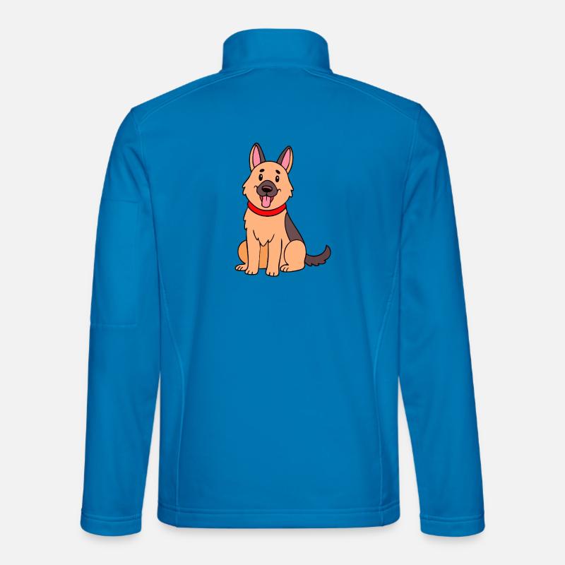 Cute German Shepherd (comic) Unisex Softshell Jacket