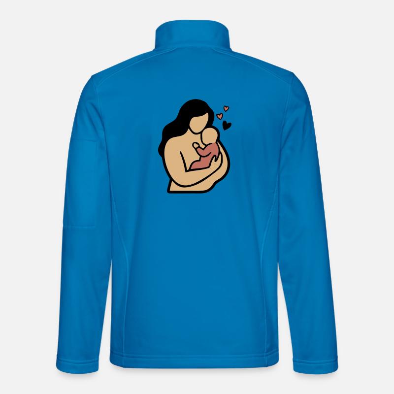 Mama Baby Umarmung Boho Unisex Softshelljacke