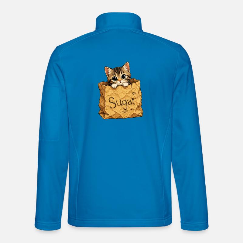 Kitten in a bag - Unisex Softshell Jacket - light blue