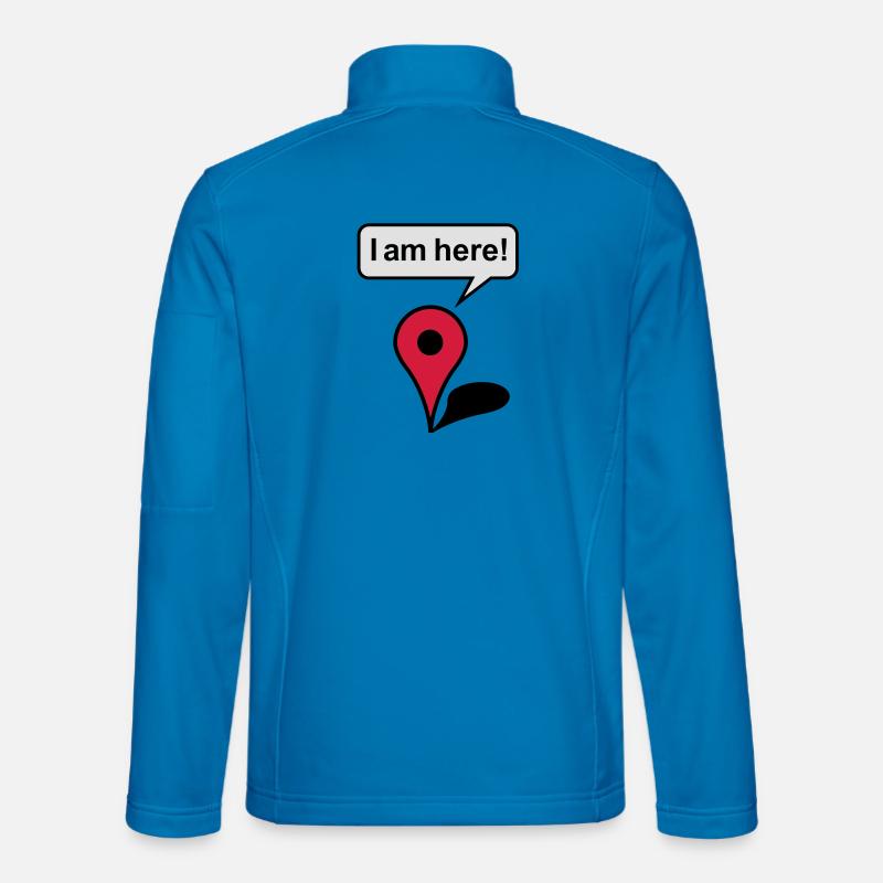 I am here! Google Maps - Unisex Softshell Jacket - light blue