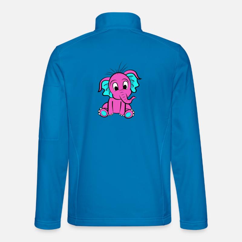 Pink elephant - Unisex Softshell Jacket - light blue