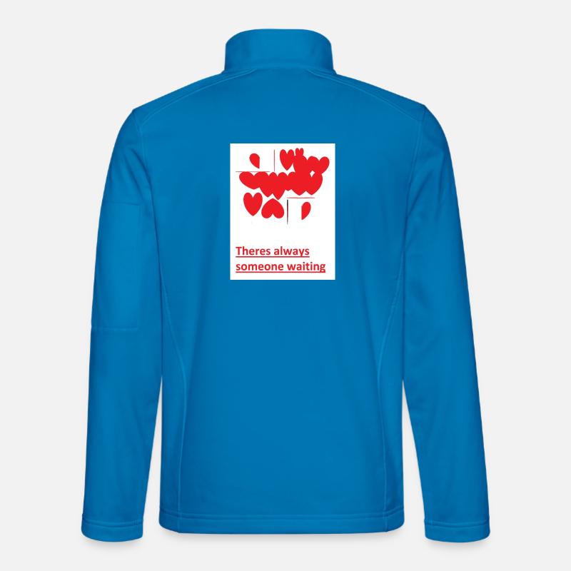 Immer Jemand Wartet Herz Collage - Unisex Softshelljacke - Lichtblau