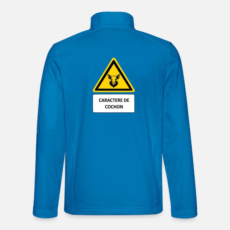 Pig character - Unisex Softshell Jacket - light blue
