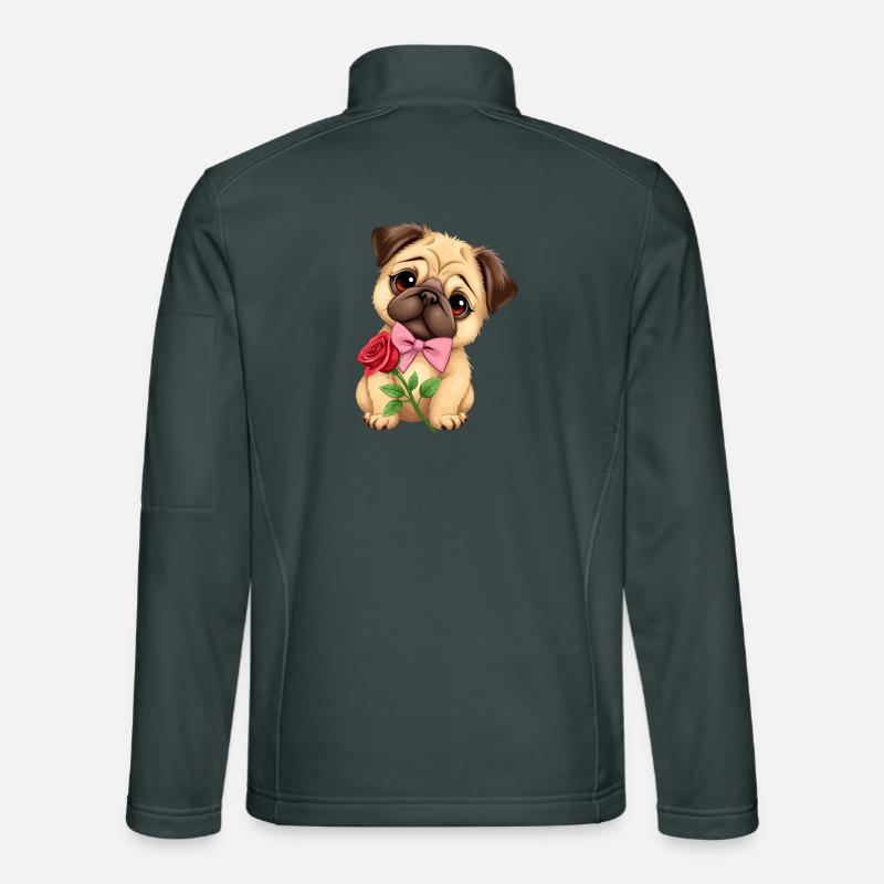 Pug Dog Unisex Softshell Jacket