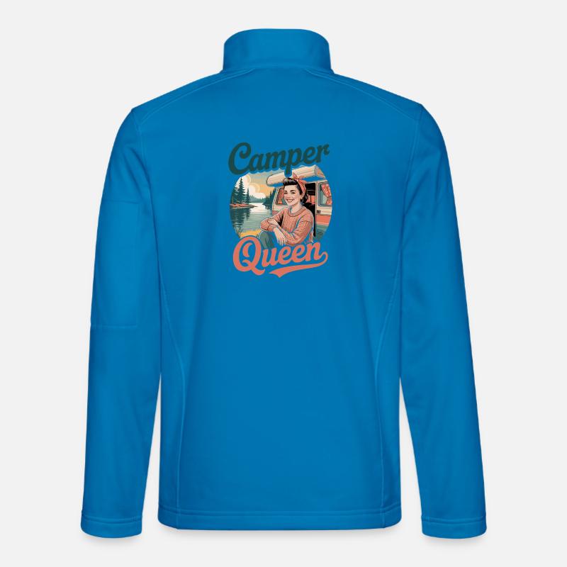 Camper Queen Retro Camping - Unisex Softshelljacke - Lichtblau