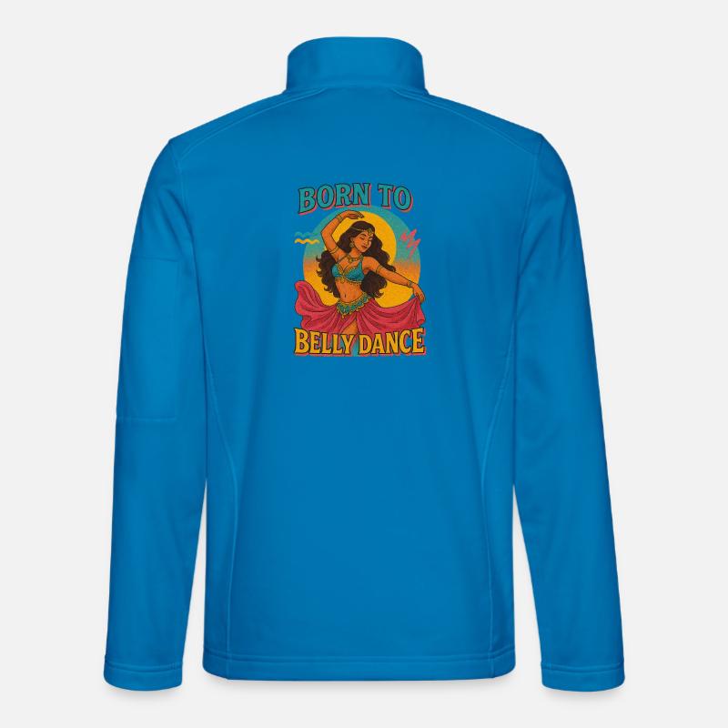 Belly Dance Inspired Boho Illustration - Unisex Softshell Jacket - light blue
