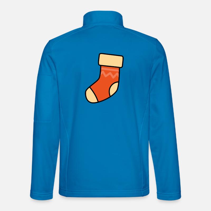 Chaussette orange adaptée à Noël Veste en tissu softshell Unisexe